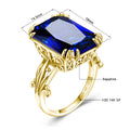 14K Gold-Filled Black Onyx Emerald-Cut Statement Ring