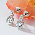 14K Gold Plated 5mm D-Color Moissanite Stud Earrings