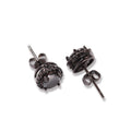 Black CZ Hoop Earrings – AAA Clear Zirconia Butterfly Stud Earrings