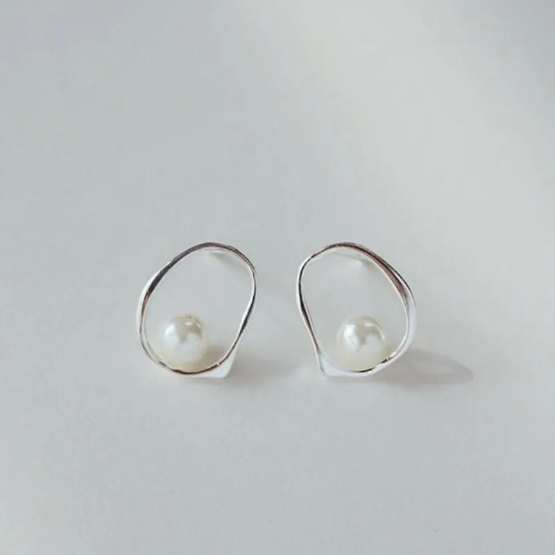 925 Sterling Silver Earrings For Women Trendy Simple Gold Waterdrop Earring Jewelry Prevent Allergy Party Christmas Accessories