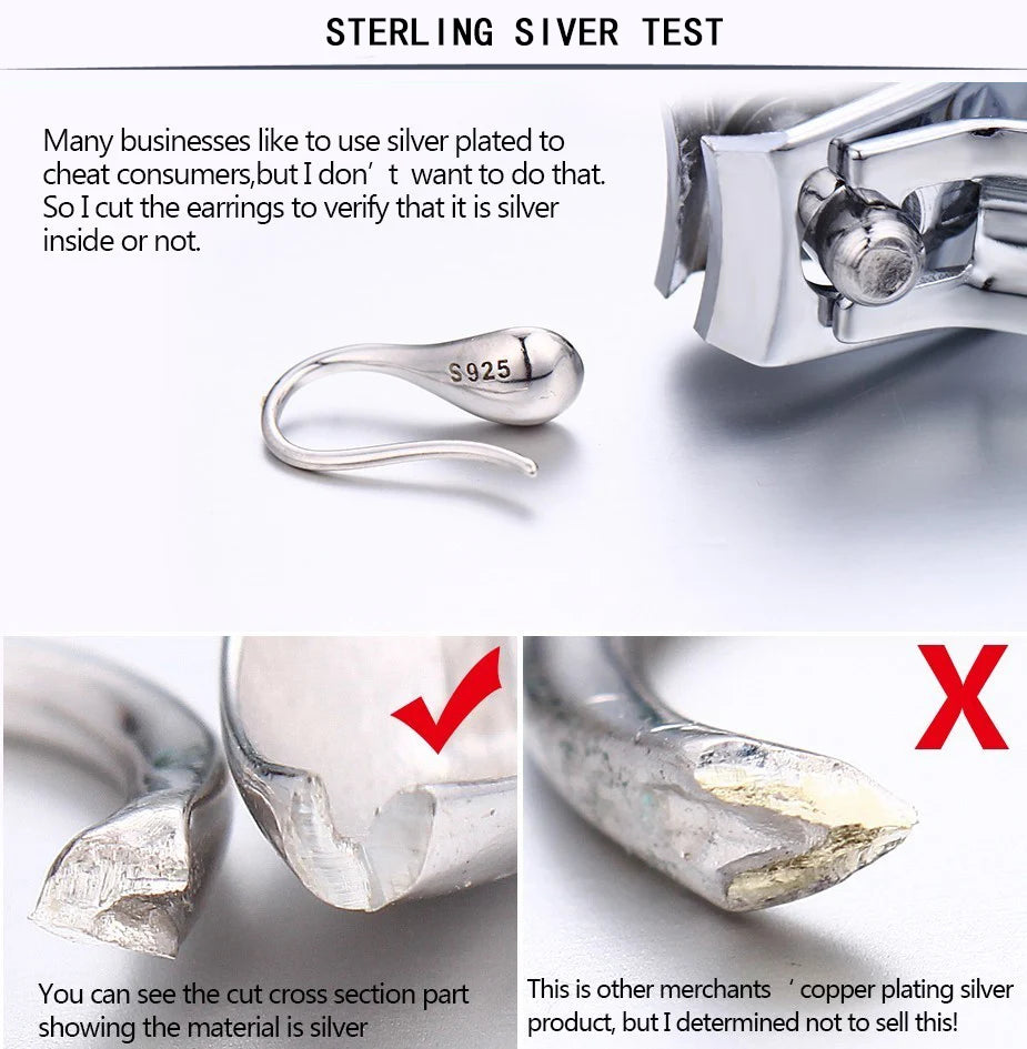 925 Sterling Silver Earrings For Women Trendy Simple Gold Waterdrop Earring Jewelry Prevent Allergy Party Christmas Accessories