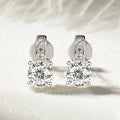 14K Gold Plated 5mm D-Color Moissanite Stud Earrings