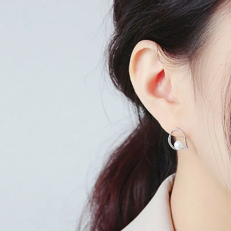 925 Sterling Silver Earrings For Women Trendy Simple Gold Waterdrop Earring Jewelry Prevent Allergy Party Christmas Accessories