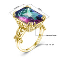 14K Gold-Filled Black Onyx Emerald-Cut Statement Ring