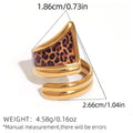Gold Leopard Open Ring for Women – Adjustable Stainless Steel Vintage Ring