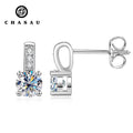 14K Gold Plated 5mm D-Color Moissanite Stud Earrings