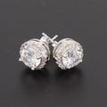 Black CZ Hoop Earrings – AAA Clear Zirconia Butterfly Stud Earrings
