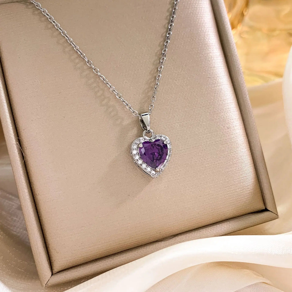 Elegant Classic Heart of the Ocean Necklace for Women, Stylish Gold Tone, Tarnish-Resistant Titanium Steel Zircon Necklace