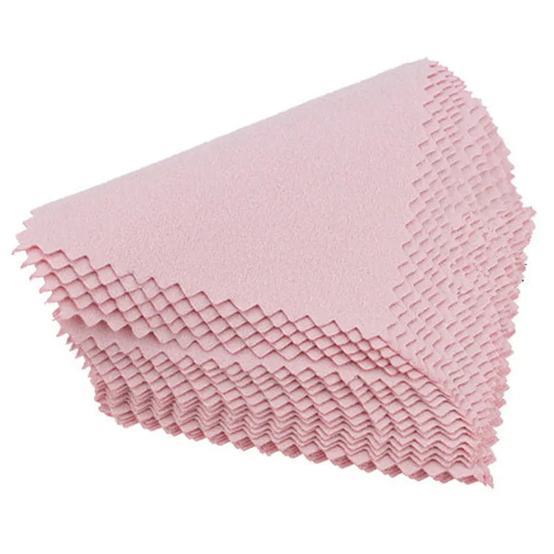Fashion50 PCS Silver Polishing Cloth Cleaner Jewelry Cleaning Cloth Anti-Tarnish Tool Hot Sale
