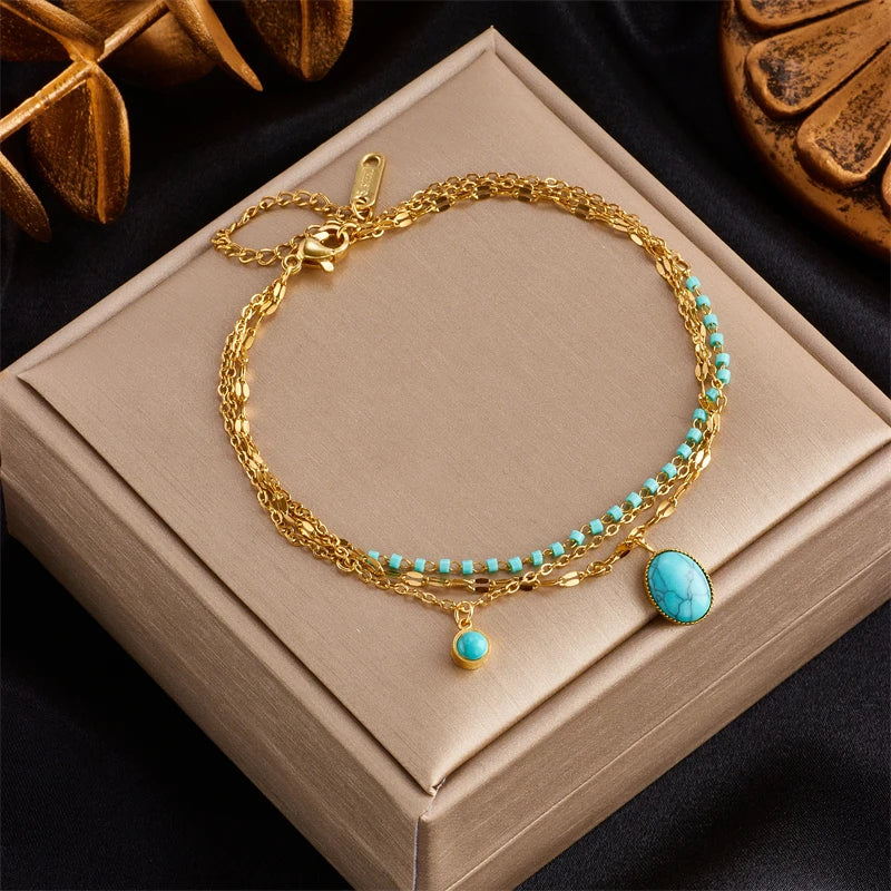 DIEYURO 316L Stainless Steel Gold Color Charm Bangle Bracelet For Women New Trend Rustproof Wrist Jewelry Party Gifts Bijoux
