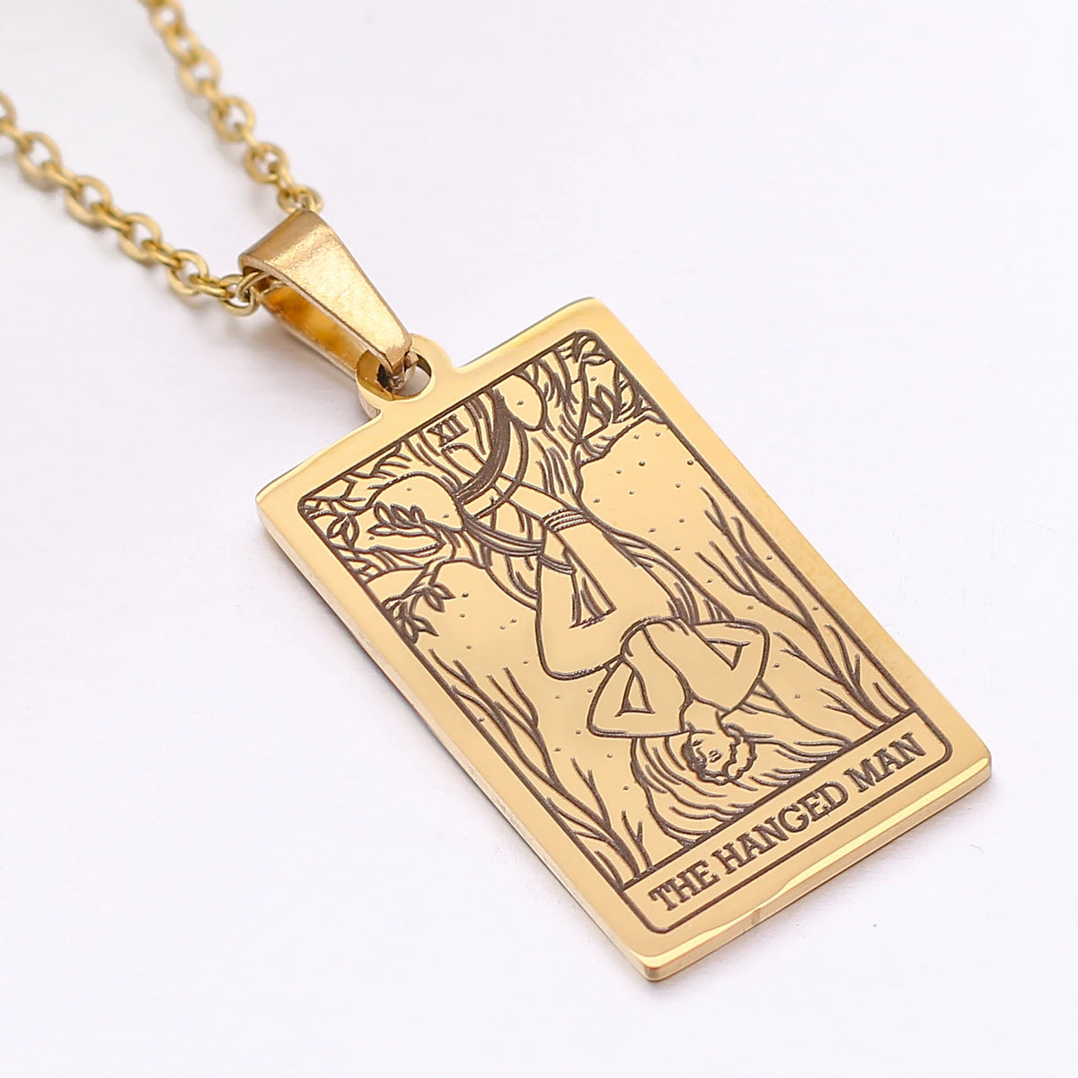 Tarot Card Necklace Stainless Steel Amulet Lucky Tarot Jewelry Women Choker Magician/Star/Moon/Sun Pendants Necklaces Wholesale