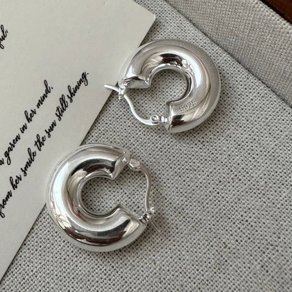 925 Sterling Silver Earrings For Women Trendy Simple Gold Waterdrop Earring Jewelry Prevent Allergy Party Christmas Accessories