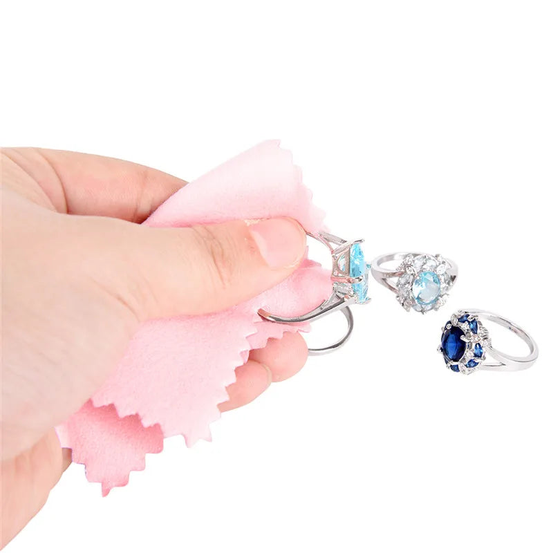 Fashion50 PCS Silver Polishing Cloth Cleaner Jewelry Cleaning Cloth Anti-Tarnish Tool Hot Sale