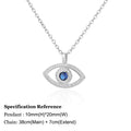 Zircon Blue Evil Eye Necklace for Women Gold Color Stainless Steel Turkish Eye Pendant Necklaces Lucky Jewelry Gift collier femm