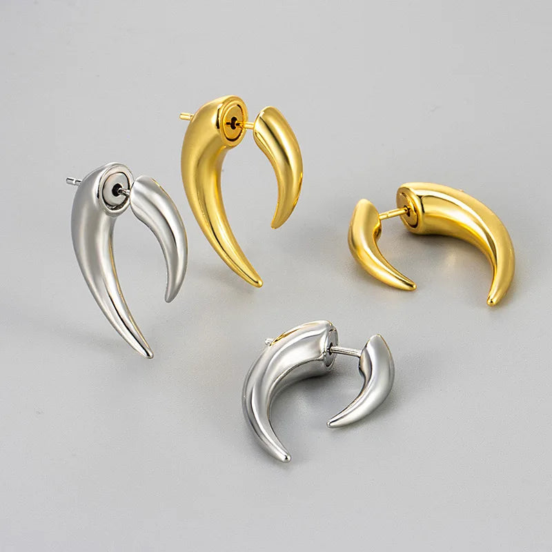 925 Sterling Silver Earrings For Women Trendy Simple Gold Waterdrop Earring Jewelry Prevent Allergy Party Christmas Accessories