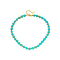 DIEYURO Green Stone Choker Necklace – 316L Stainless Steel