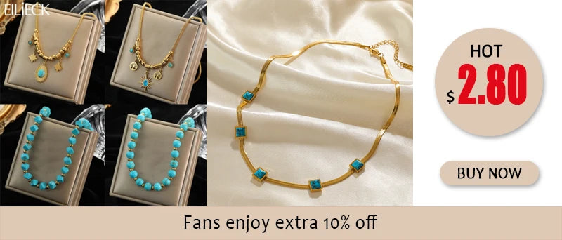 EILIECK 316L Stainless Steel Green Zirconia Crystal Necklace For Women Fashion Luxury Chain Choker Jewelry Party Wedding Gifts