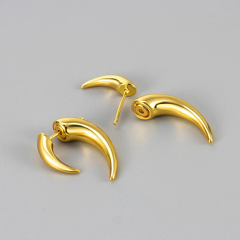 925 Sterling Silver Earrings For Women Trendy Simple Gold Waterdrop Earring Jewelry Prevent Allergy Party Christmas Accessories