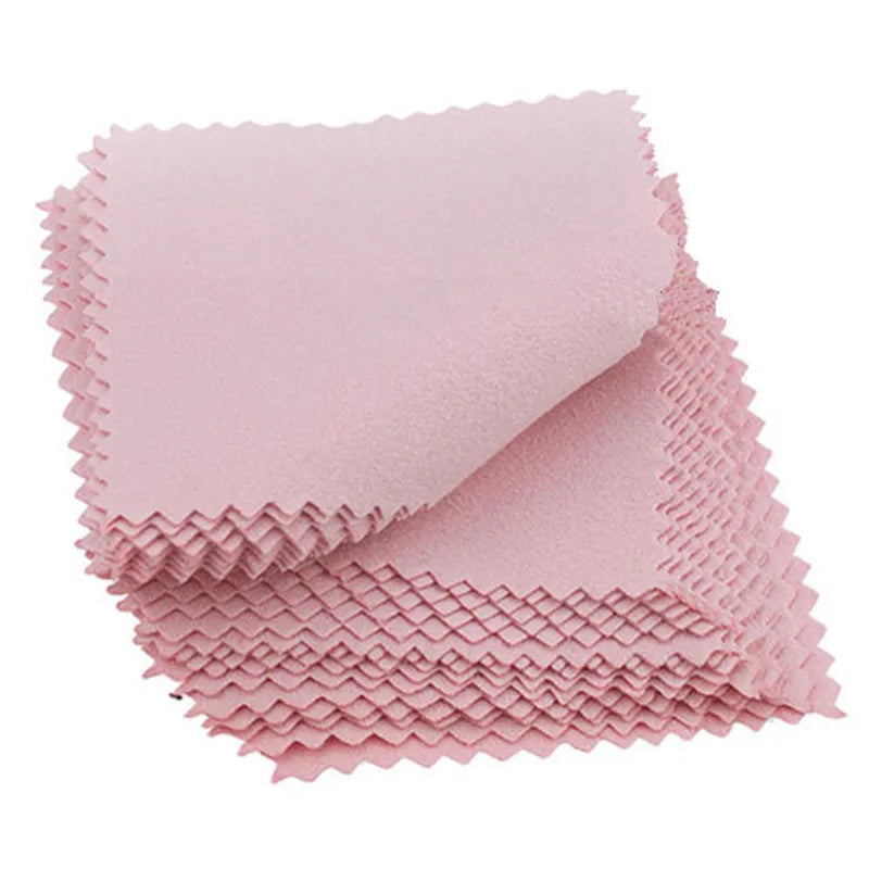 Fashion50 PCS Silver Polishing Cloth Cleaner Jewelry Cleaning Cloth Anti-Tarnish Tool Hot Sale