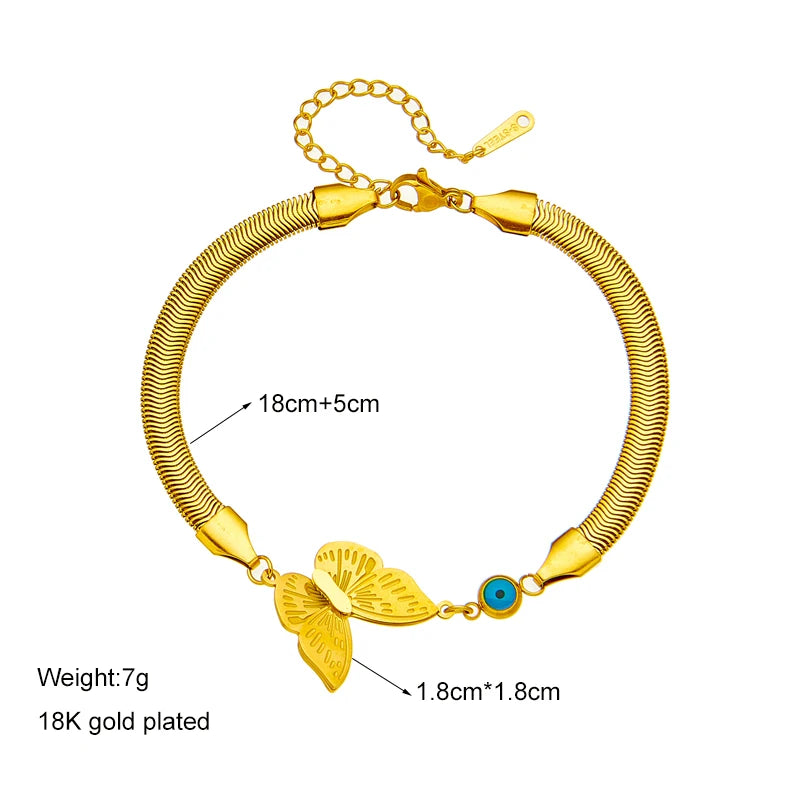 DIEYURO 316L Stainless Steel Gold Color Charm Bangle Bracelet For Women New Trend Rustproof Wrist Jewelry Party Gifts Bijoux